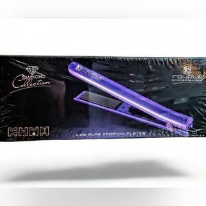 The Royale Diamond Collection 1.25" Pure Ceramic Plates Deep Purple Flat Iron